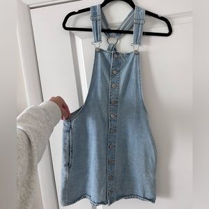 Forever 21 Women’s Demin Overalls Dress